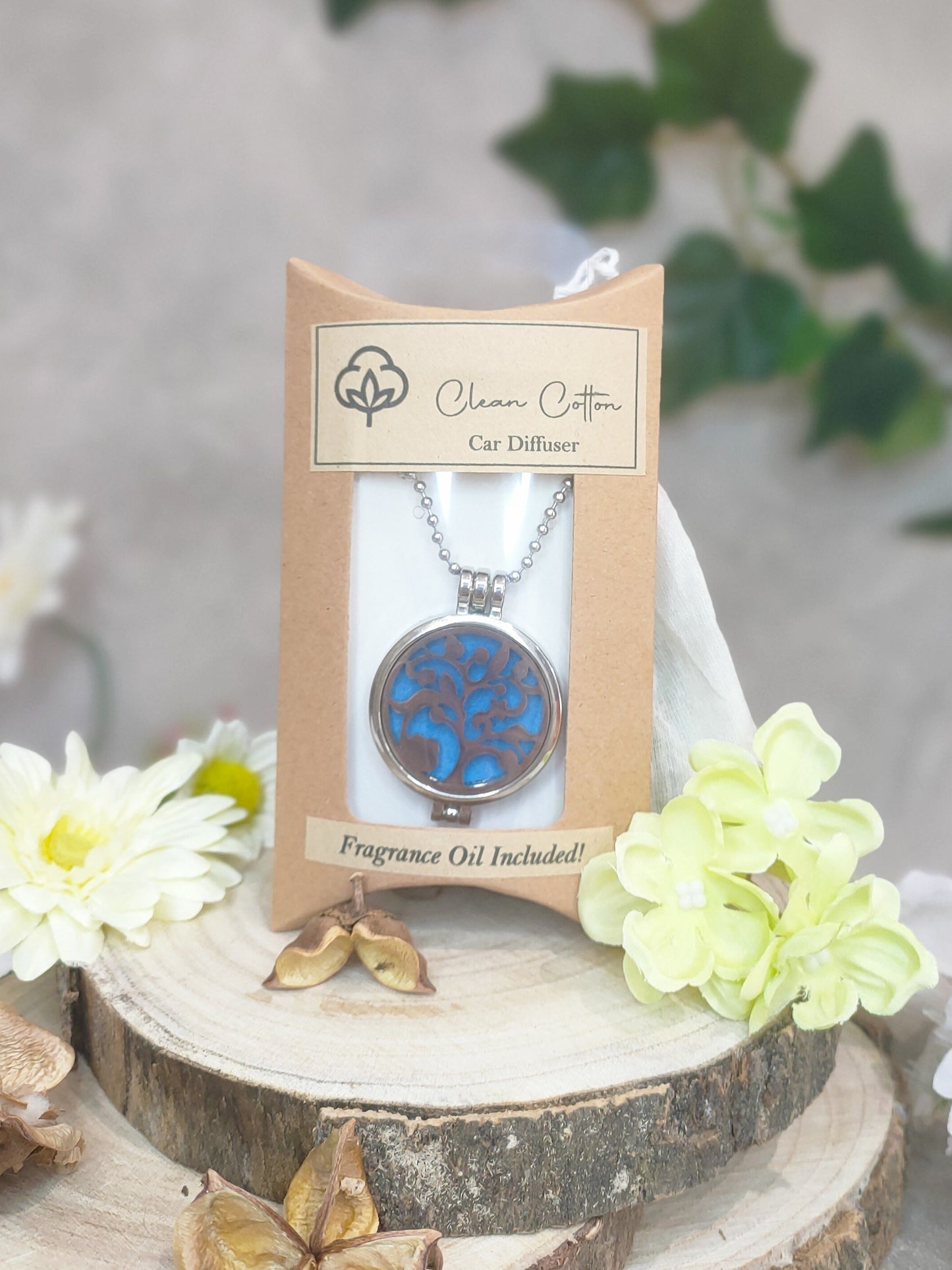 Hanging Car Diffuser Locket - Clean Cotton