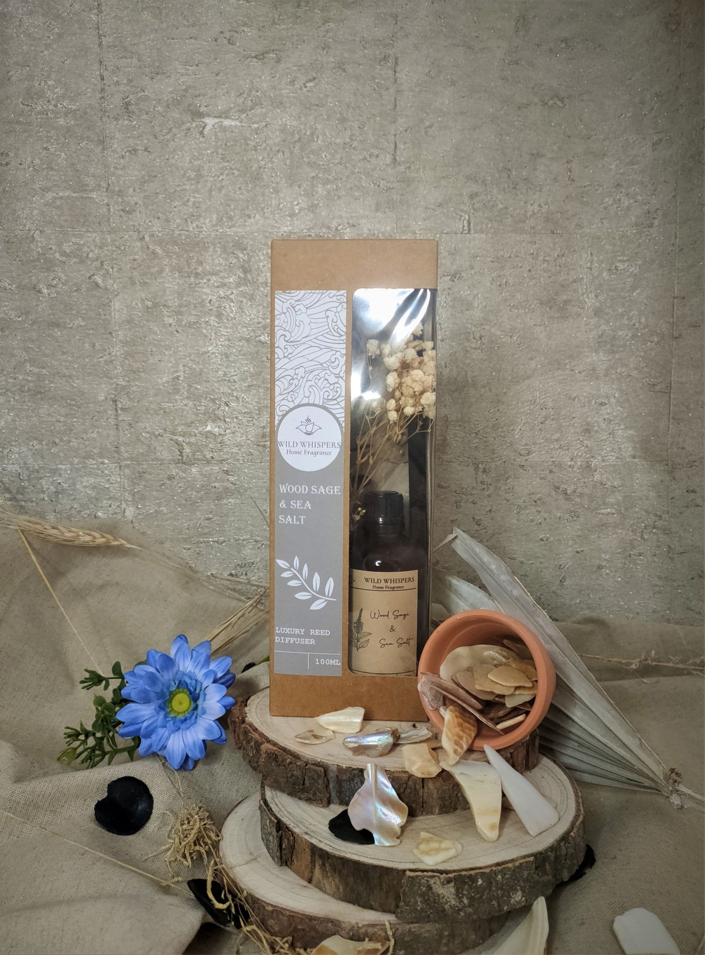 100ml Reed Diffuser - Wood Sage & Sea Salt