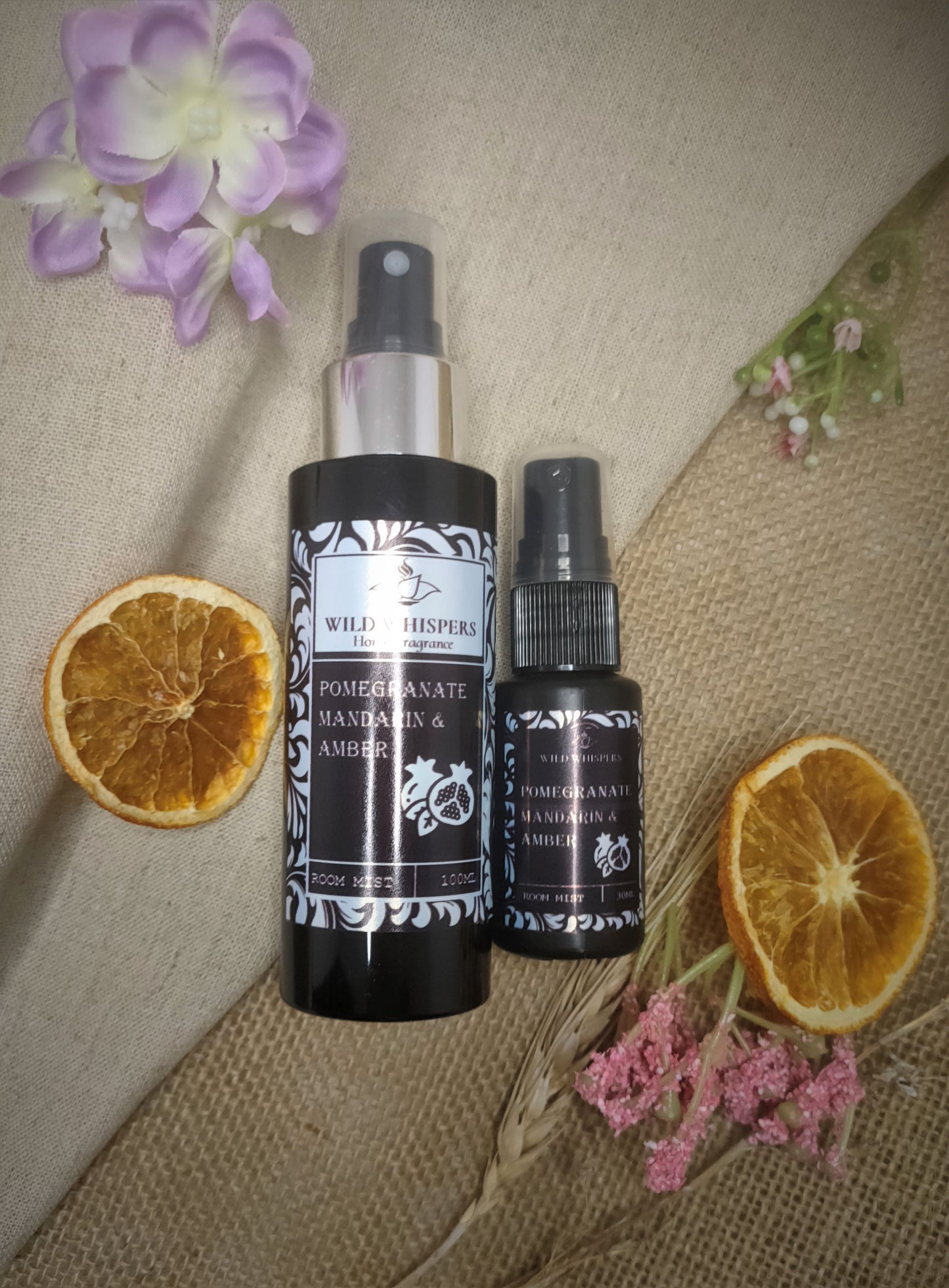 30ml Travel Room Spray - Pomegranate, Mandarin and Amber